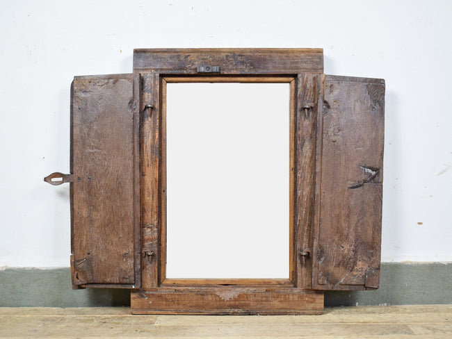 MILL-1605/12 Wooden Window With Mirror C33
