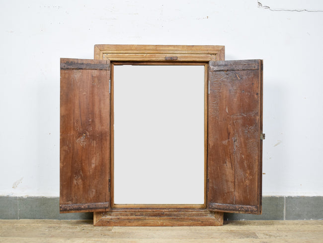 MILL-1605/13 Wooden Window With Mirror C33