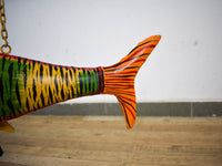 MILL-1929 Hand Painted Metal Hanging Fish C39