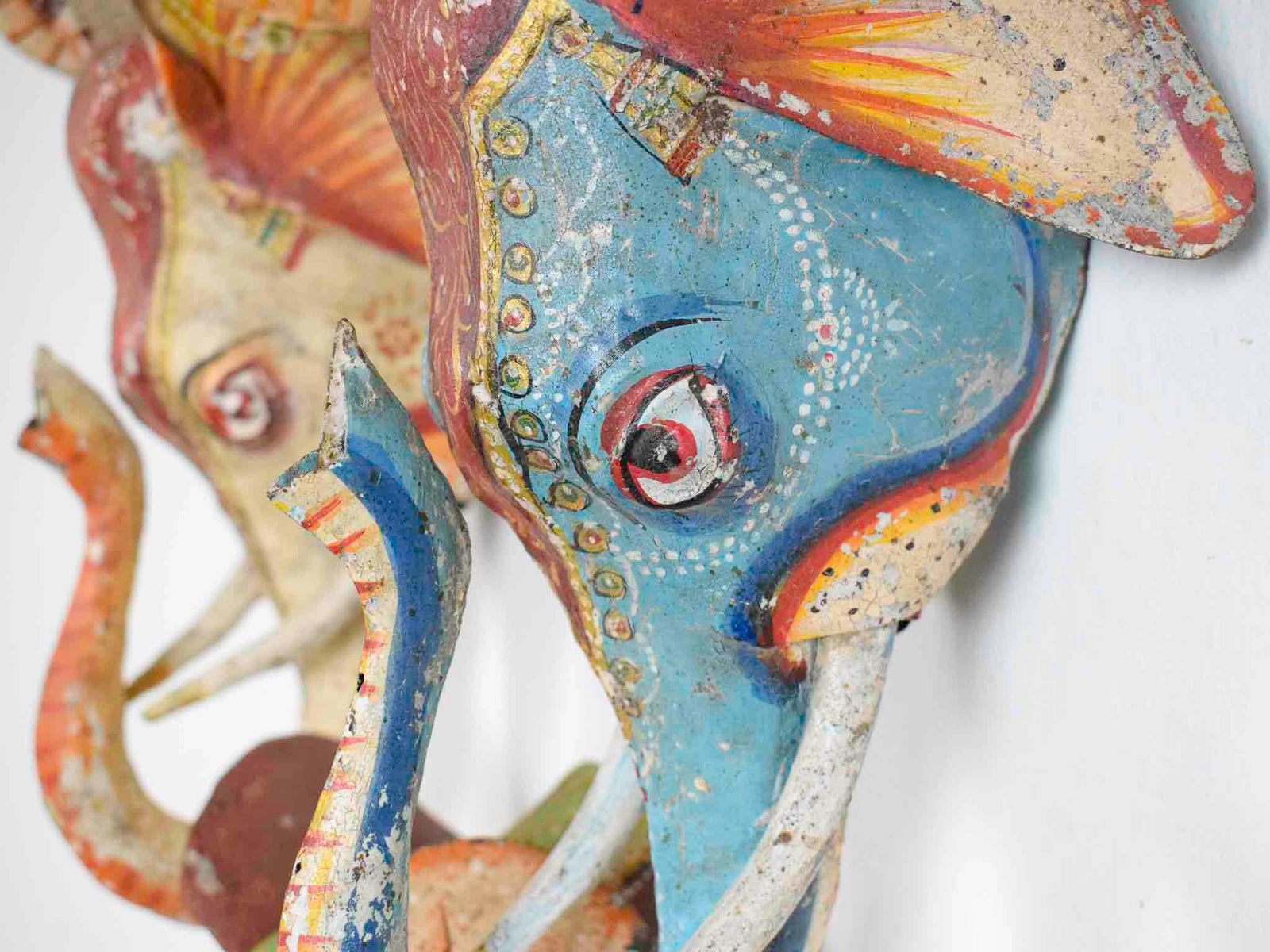 MILL-1650 Metal Hand Painted Elephant Head C29
