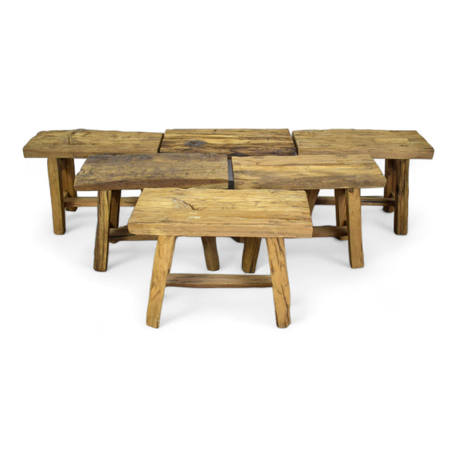MILL-1317 Rustic Wooden Stool C33