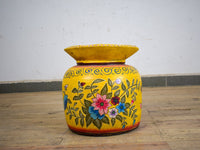 MILL-2816/2 Large Hand Painted Wooden Pot C39