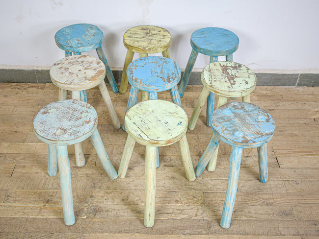 MILL-1734/1 Painted Stool C34