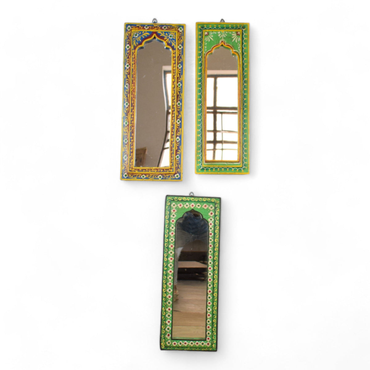 MILL-2833/5 Set of 5 Hand Painted Mirror C39