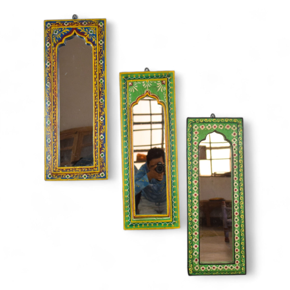 MILL-2833/5 Set of 5 Hand Painted Mirror C39