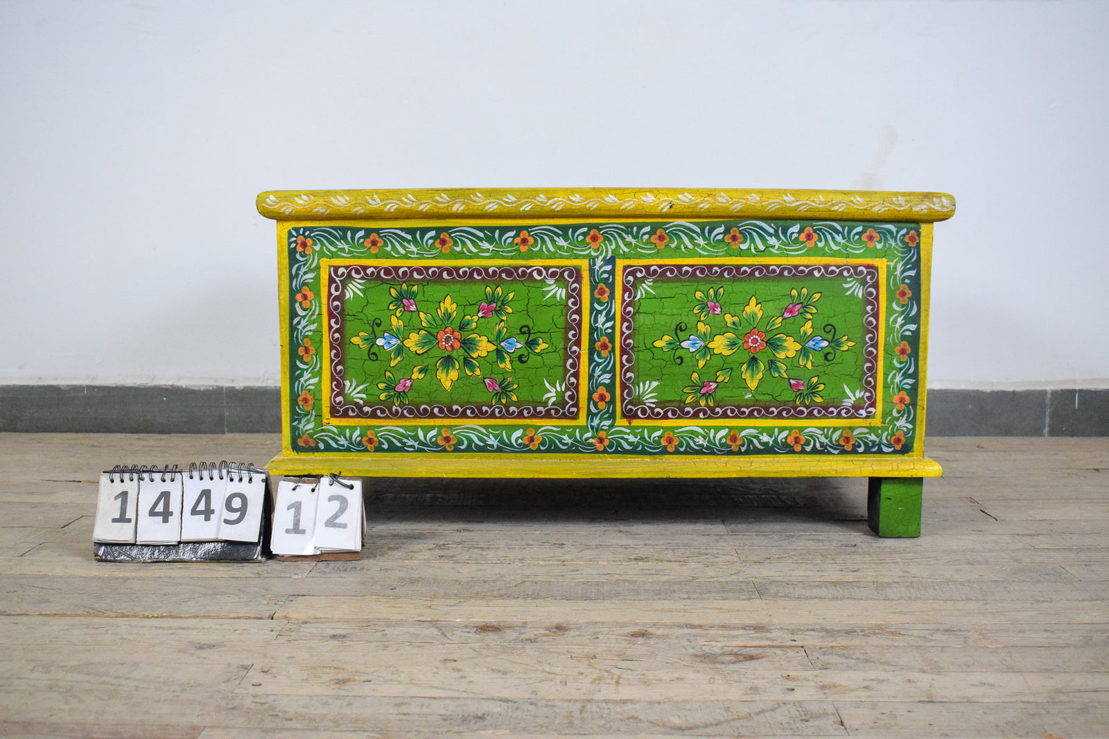 MILL-1449/12 Hand Painted Wooden Chest C29