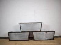 MILL-1588 Large Riveted Galvanized Trough Planter 103 cm C39