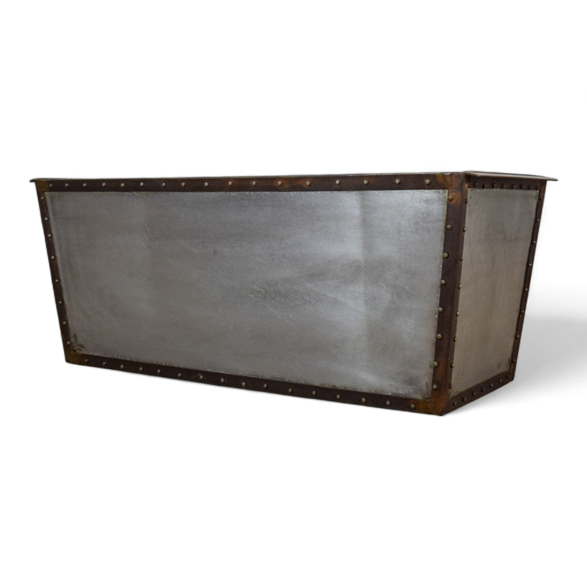 MILL-1588 Large Riveted Galvanized Trough Planter 103 cm C39