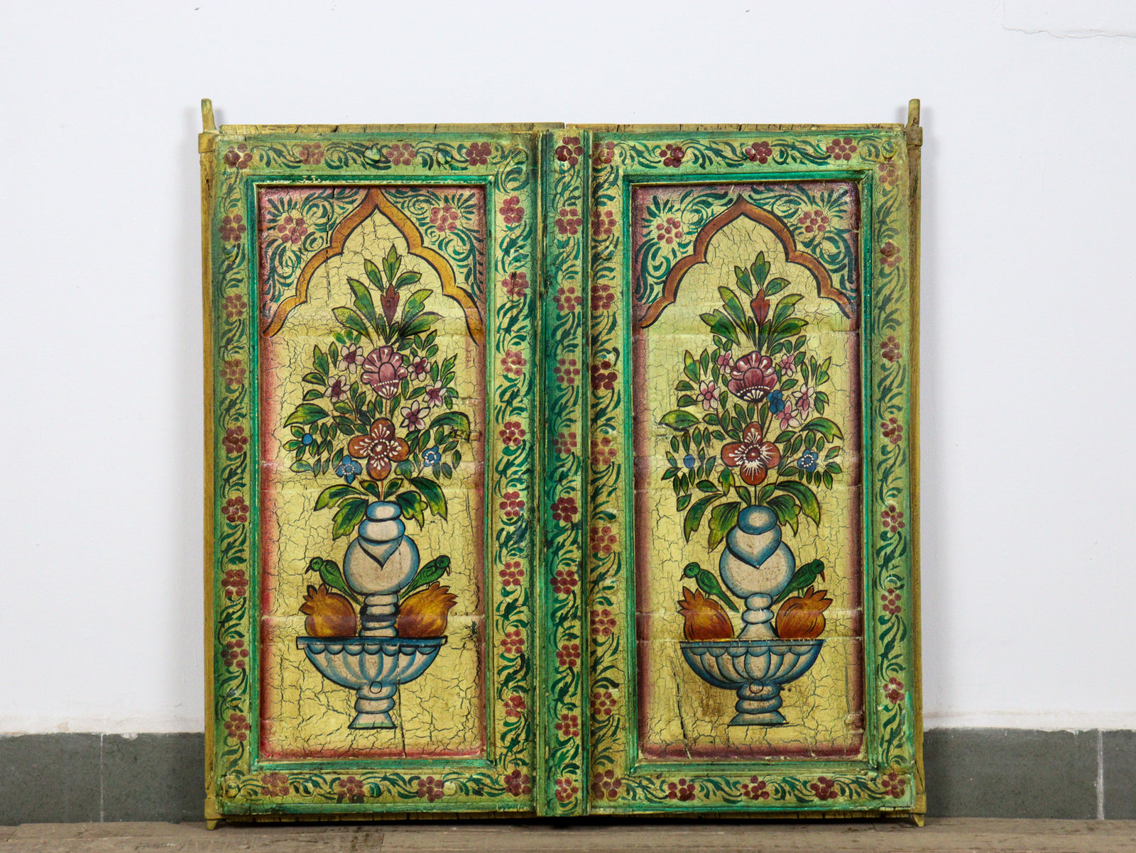 MILL-1801/37 Pair of Wooden Hand Painted Shutters C27