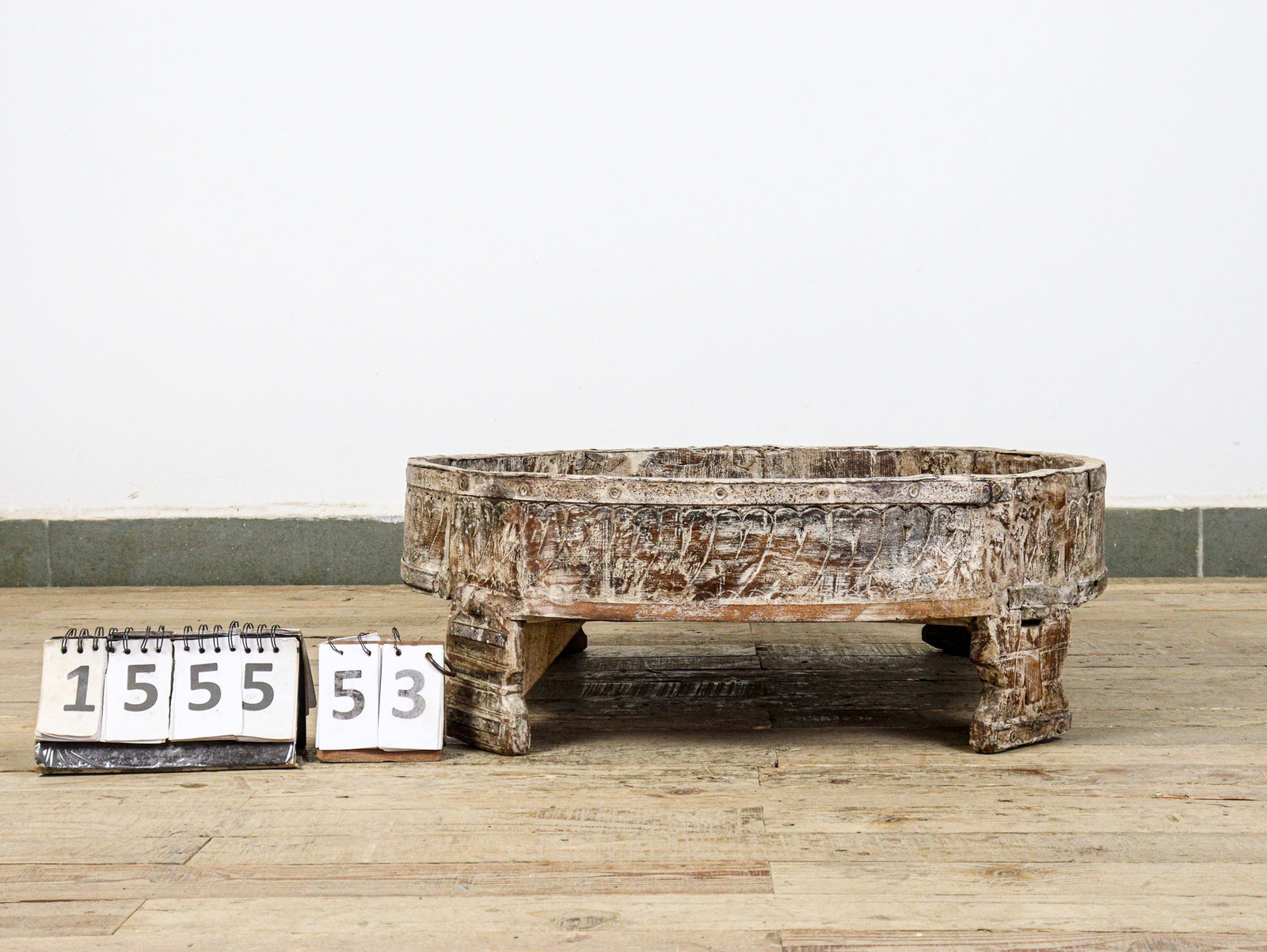 MILL-1555/53 Wooden Chakki Table C27