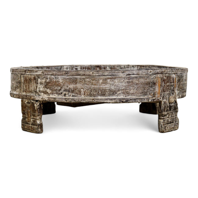 MILL-1555/54 Wooden Chakki Table C27