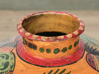 MILL-1844 Metal Hand Painted Riveted Pot C35-C39