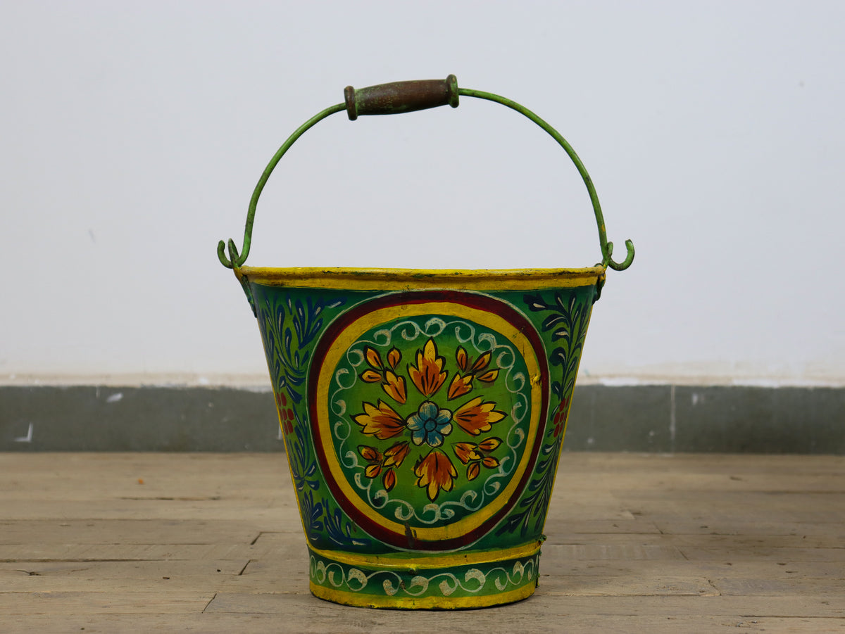 MILL-2018 Metal Hand Painted Bucket C39