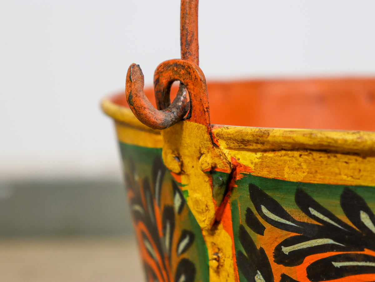 MILL-2018 Metal Hand Painted Bucket C39