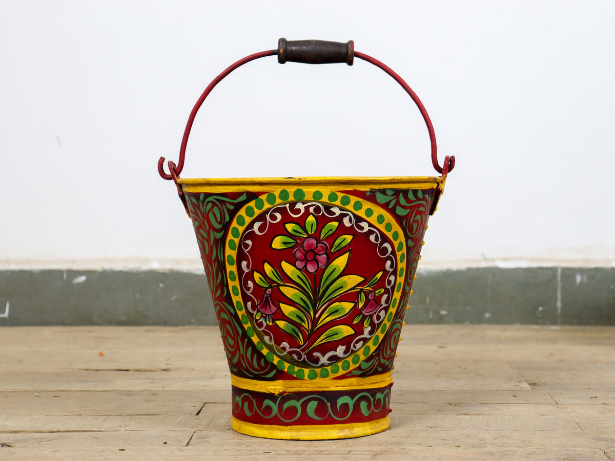 MILL-2018 Metal Hand Painted Bucket C39