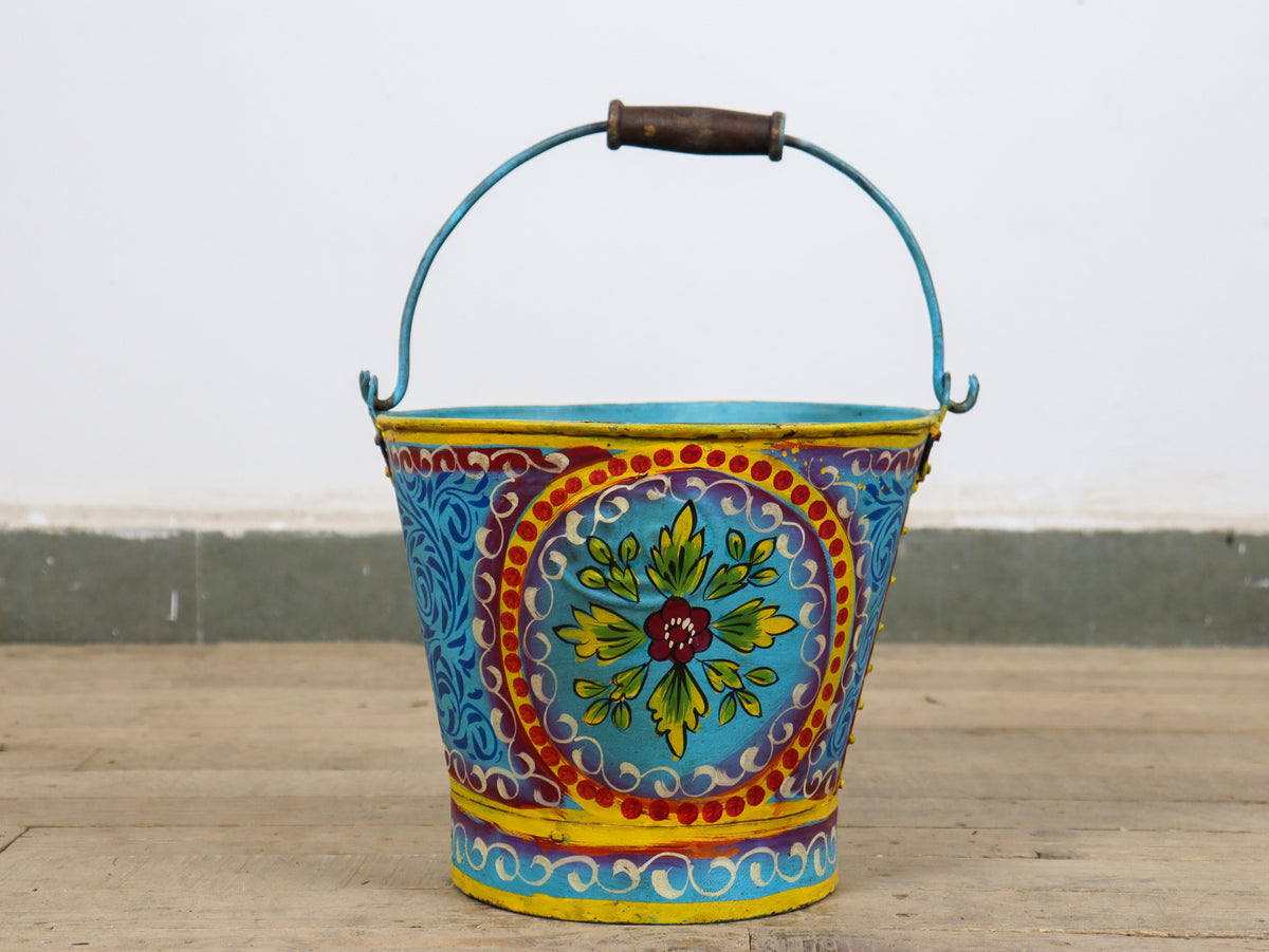 MILL-2018 Metal Hand Painted Bucket C39