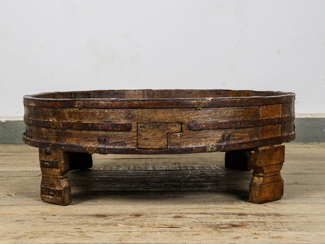 MILL-1555/13 Wooden Chakki Table C25