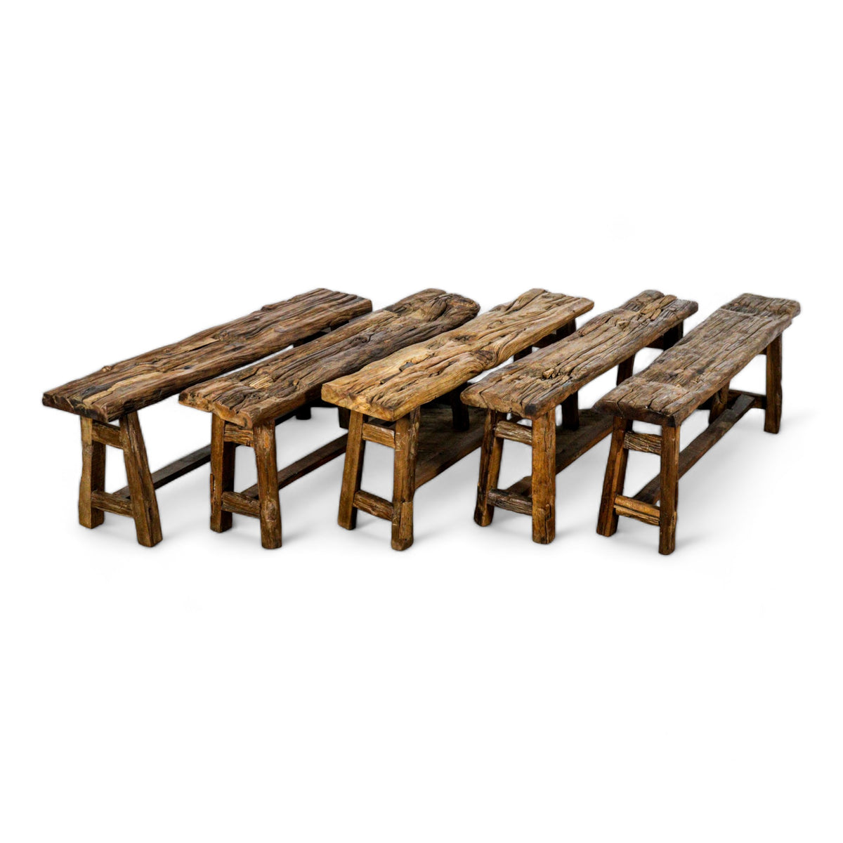 MILL-2030 Rustic Wooden Bench C25