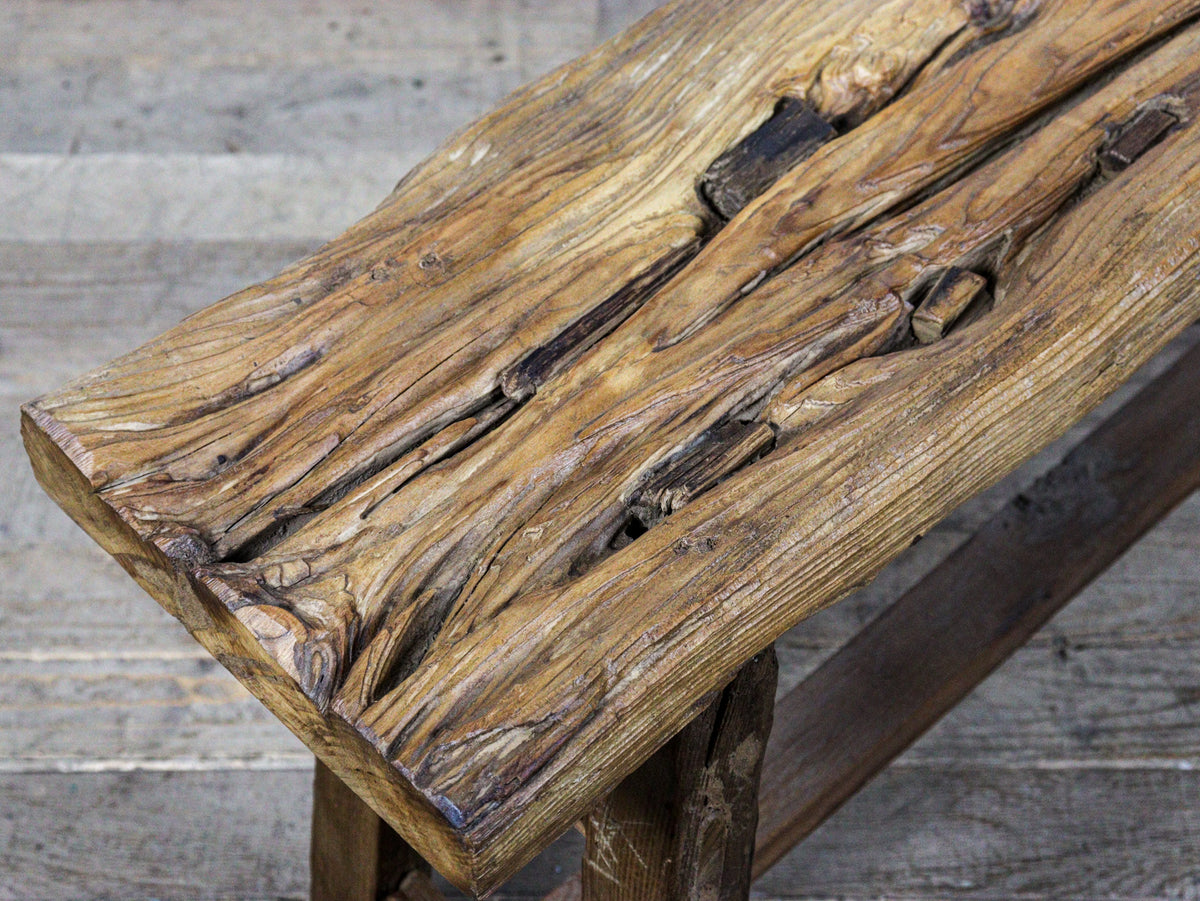 MILL-2030 Rustic Wooden Bench C25