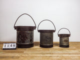 MILL-1149 Set of 3 Bucket Planters C32