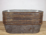 MILL-1527 Large Galvanized Metal Bath Tub Planter C28