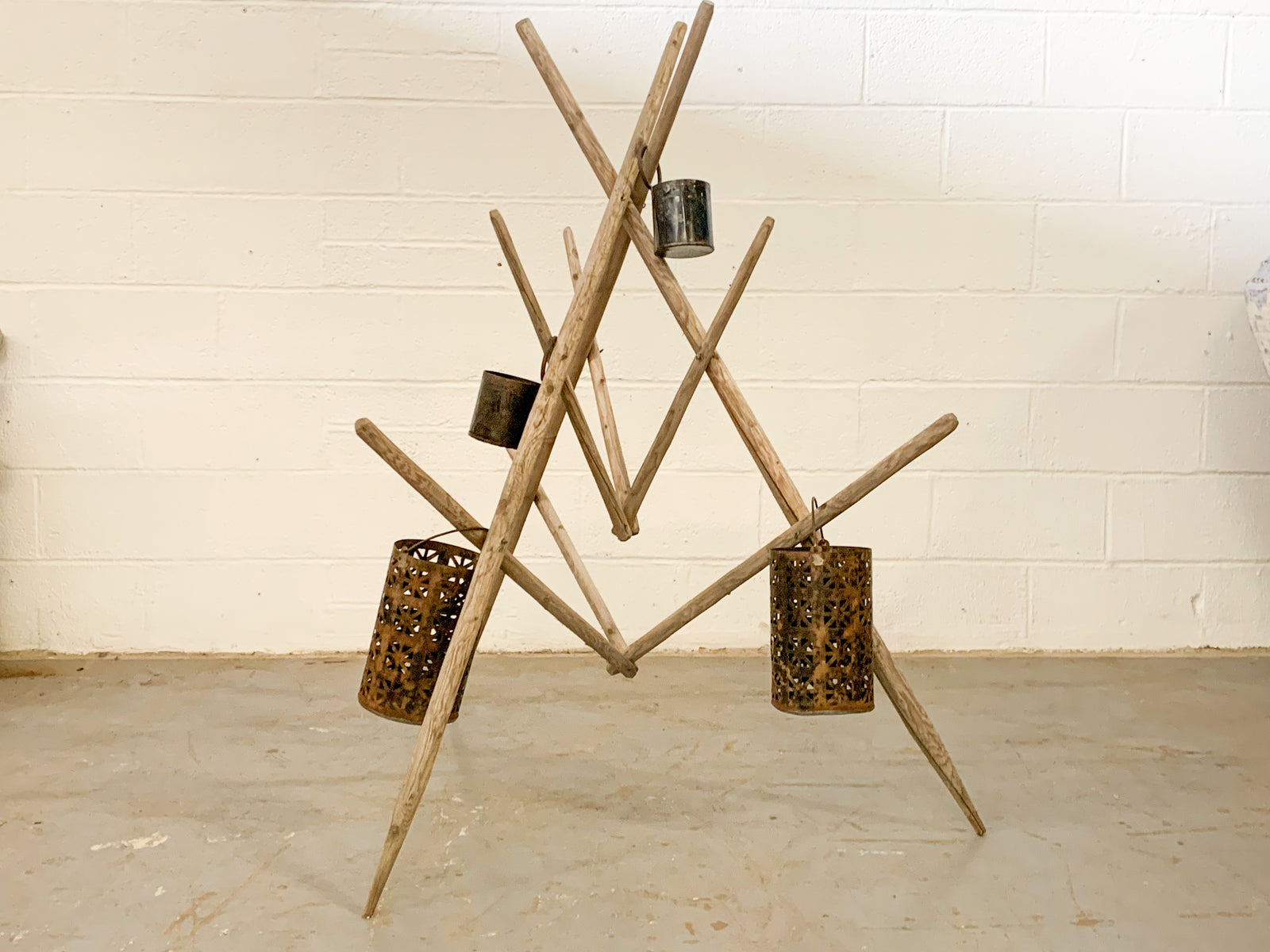 MILL-EU1 Rustic Wooden Foldable Stands 145cm