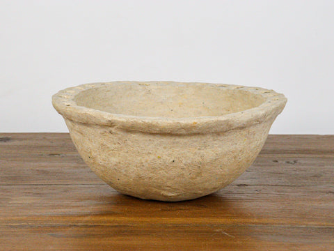 MILL-1037/2 Large Bleached Wooden Bowl C22
