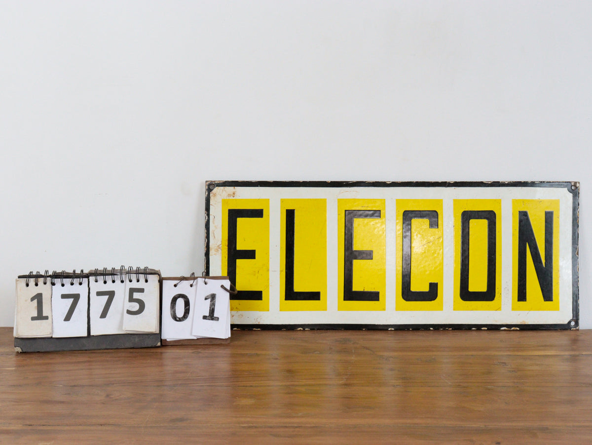 MILL-1775/1 Enamel 'Elecon' Sign C21