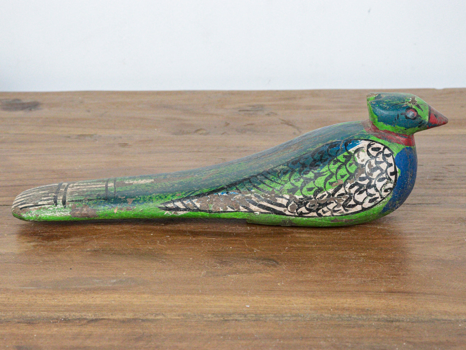 MILL-1619 Wooden Painted Parrot C21